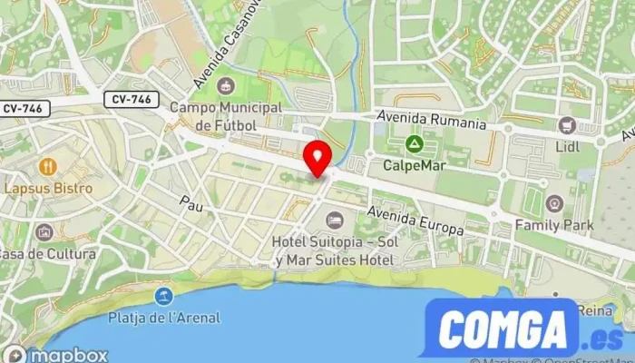 mapa de Malvido Nieto Micael Cerrajero 24h/24 7/7 Cerrajero en Calp