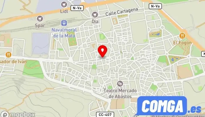 mapa de Manufacturas Y Montajes Metálicos J F Cerrajero en Navalmoral de la Mata