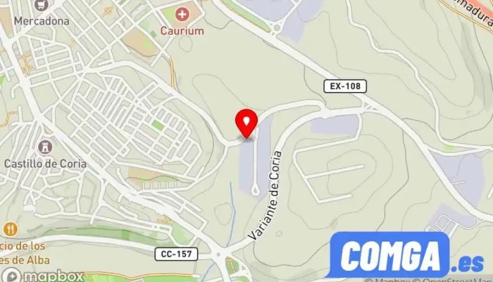 mapa de Mariano Encinas Donoso Cerrajero en Coria