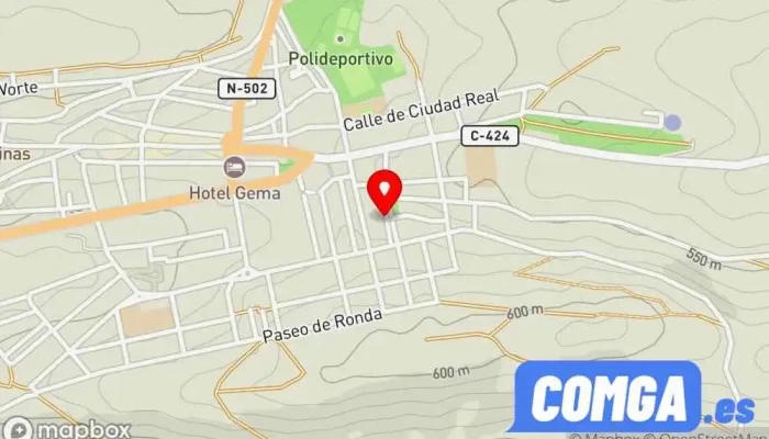 mapa de Martín Campos S L Cerrajero en Almadén