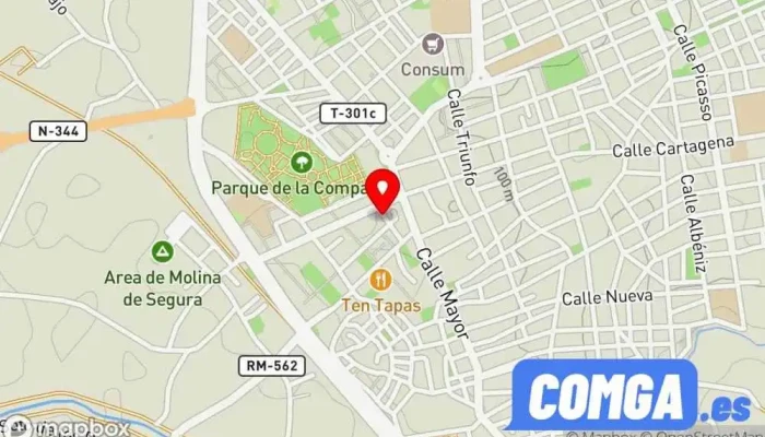 mapa de MasterKey 10 Servicio de duplicación de llaves en Molina de Segura