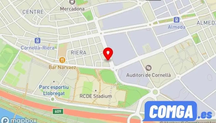 mapa de MDNCornellà Expertos en Puertas y Cerrajería de Seguridad Botiga de panys, Tienda de alarmas antirrobo, Botiga de portes, Subministrament de panys, Cerrajero, Servicio de seguridad en Cornellà de Llobregat