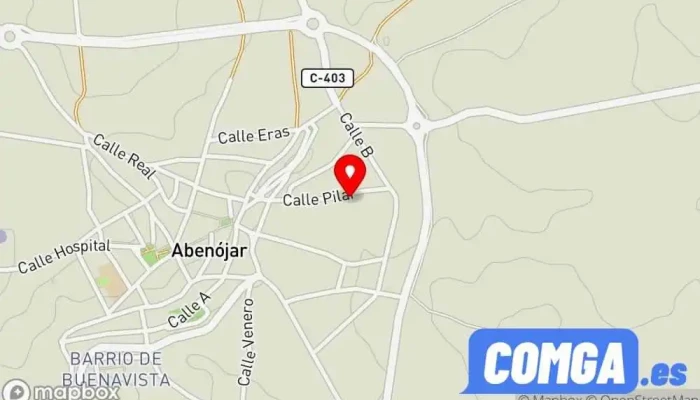 mapa de Metálicas la Botana Cerrajero en Abenójar
