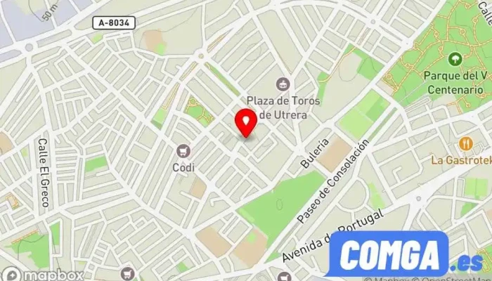 mapa de MG Llaves Servicio de duplicación de llaves en Utrera