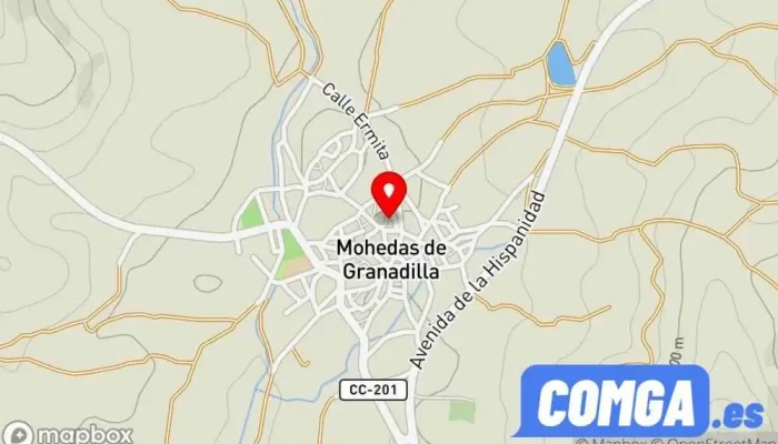 mapa de Mohedas de Granadilla  en Mohedas de Granadilla