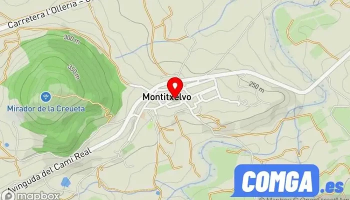 mapa de Montichelvo  en Montichelvo