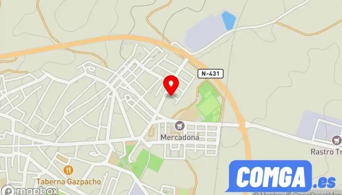mapa de Moreno Cerrajeros Cerrajero, Instalación de persianas, Carpintería metálica y de aluminio, Tienda de mosquiteras en Gibraleón