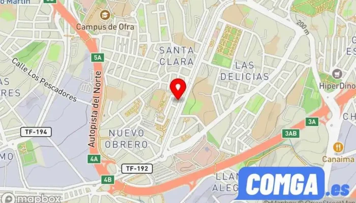 mapa de Mundollave Cerrajero en Santa Cruz de Tenerife