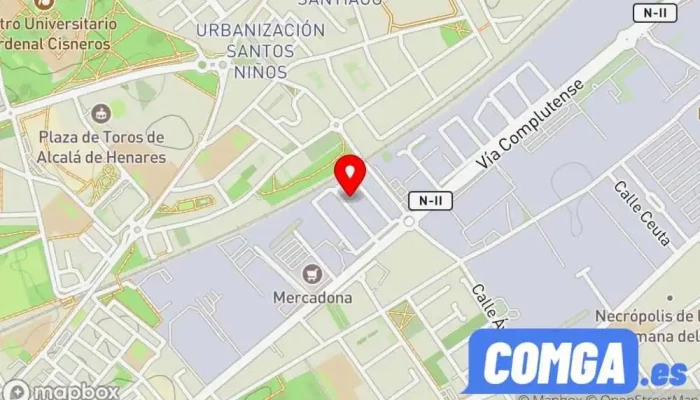 mapa de Mundollaves Servicio de duplicación de llaves, Taller mecánico en Alcalá de Henares
