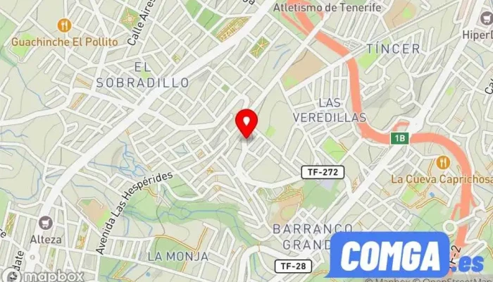 mapa de Máximo Cruz Afonso Cerrajero en Santa Cruz de Tenerife