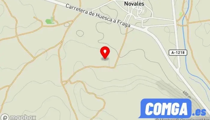 mapa de Novales  en Huesca