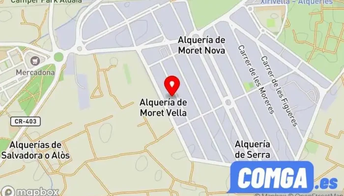 mapa de Open plis sl Automatismos Cerrajero, Proveedor de puertas para garaje, Taller de instalación de puertas y ventanas en Xirivella