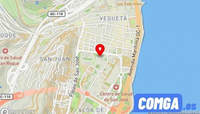 mapa de Orvega cerrajeros Cerrajero en Las Palmas de Gran Canaria