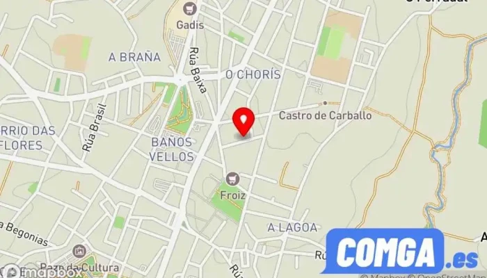 mapa de Osilleiro Cerrajero en Carballo