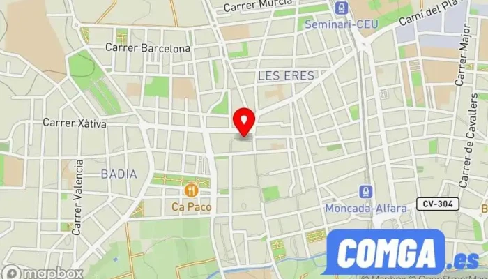 mapa de Palanca Martínez Manuel Cerrajero en Moncada
