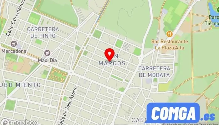 mapa de Pedro Barrera Calvo Cerrajero en San Martín de la Vega