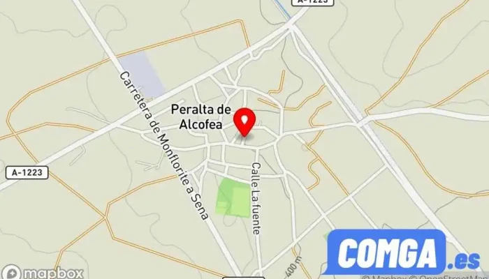 mapa de Peralta de Alcofea  en Peralta de Alcofea