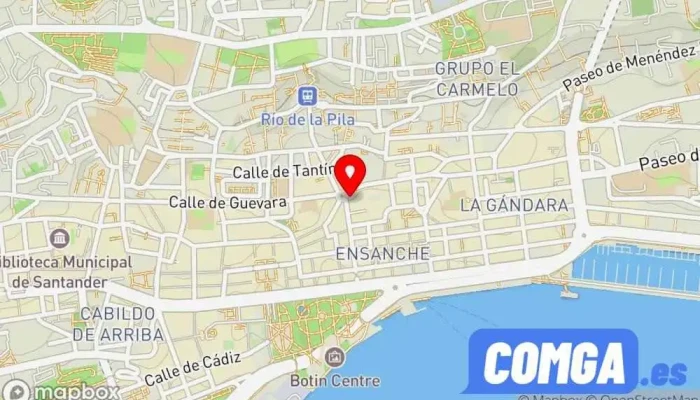 mapa de Persianas Cerraduras Horchi Tienda de persianas, Cerrajero en Santander