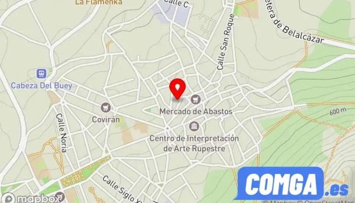 mapa de Prada Simancas Cerrajero en Cabeza del Buey