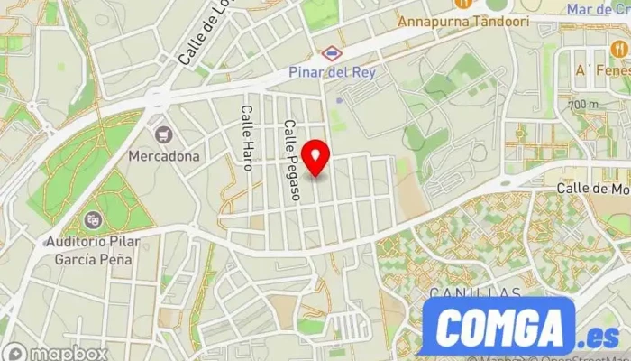 mapa de PROCODE Cerrajería del automóvil Cerrajero en Madrid