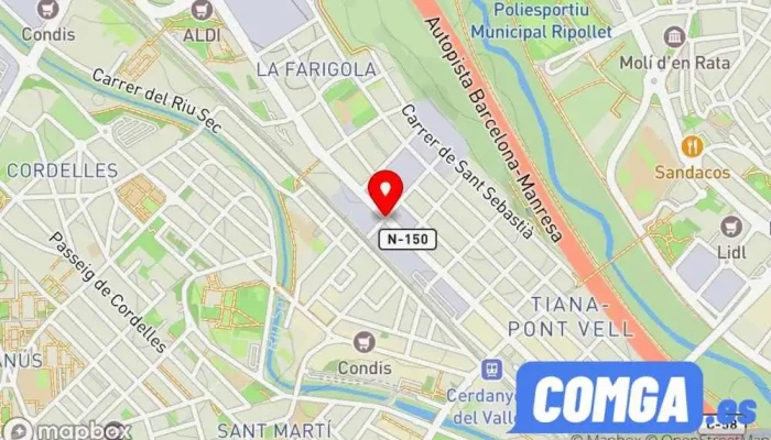 mapa de Puertas Metalicas L. Sanchez e Hijos Cerrajero, Instalación de persianas, Fábrica de puertas, Proveedor de puertas, Manteniment de propietats en Cerdanyola del Vallès