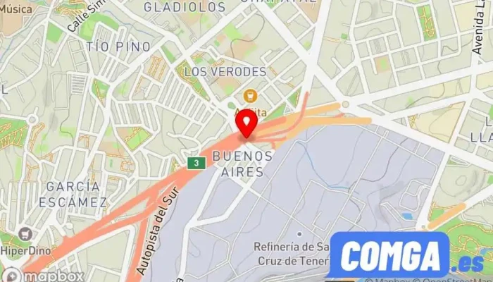 mapa de Quintín Santana González Cerrajero en Santa Cruz de Tenerife