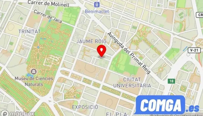 mapa de Reparación de calzado en el acto, duplicado de llaves . Antonio Servicio de duplicación de llaves, Taller de reparación de botas en Valencia