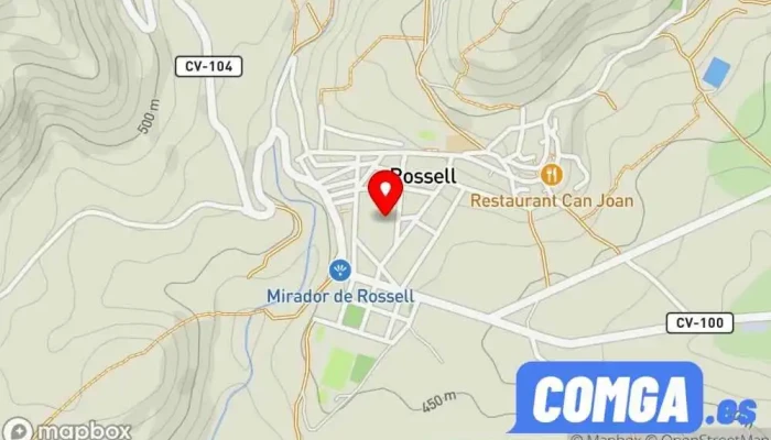 mapa de Rosell  en Rosell