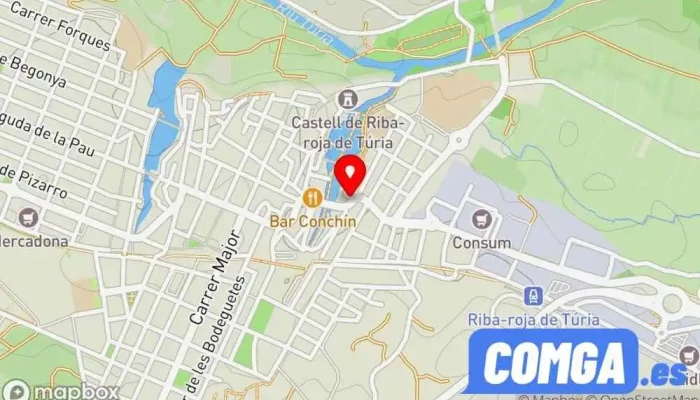 mapa de Salvador Tortajada Raga Cerrajero en Riba-roja de Túria