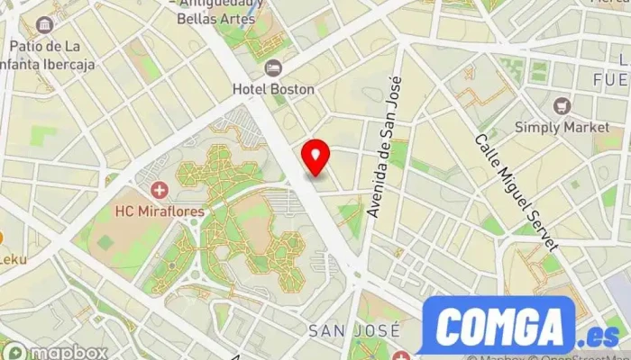 mapa de San Jorge Cerrajería - Llaves de coche - Persianas Cerrajero, Instalación de persianas, Servicio de duplicación de llaves en Zaragoza