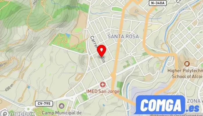 mapa de Securitec Alcoy , S.L.U. Cerrajero en Alcoi