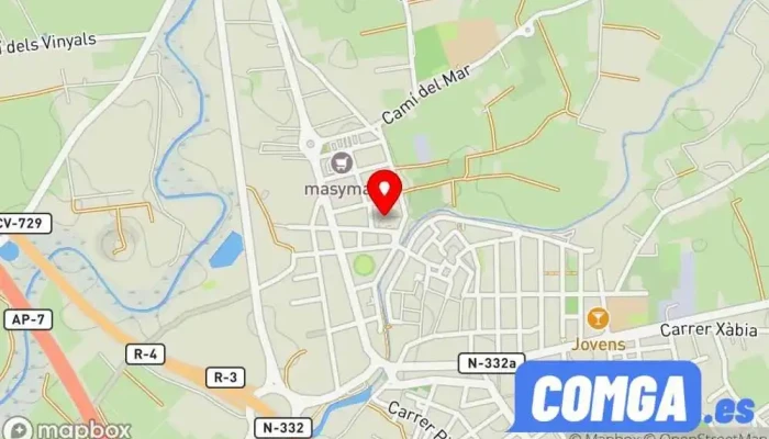 mapa de SEGARIA CERRAJEROS Y BUZONES Cerrajero en Ondara
