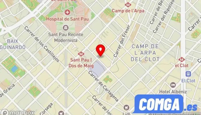 mapa de Segurclau Cerrajero en Barcelona