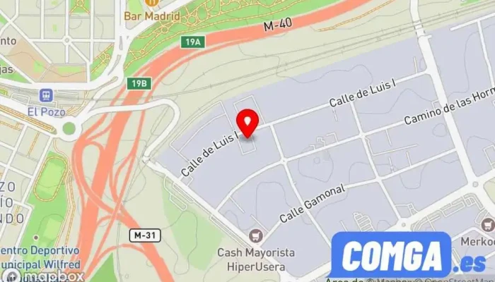 mapa de Serlan Cerrajero en Madrid