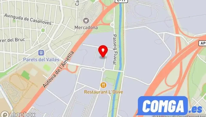 mapa de SERRALLER, S.A. 42º Aniversario (Fábrica de Cerraduras, Herrajes, Motores y Automatismos desde 1982) Fábrica, Locks supplier, Cerrajero en Parets del Vallès