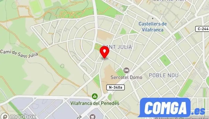 mapa de Serralleria Carbó Cerrajero en Vilafranca del Penedès