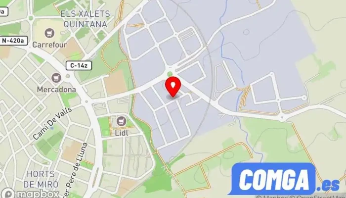 mapa de Serralleria Coll Cerrajero, Carpintería metálica y de aluminio en Reus, Tarragona