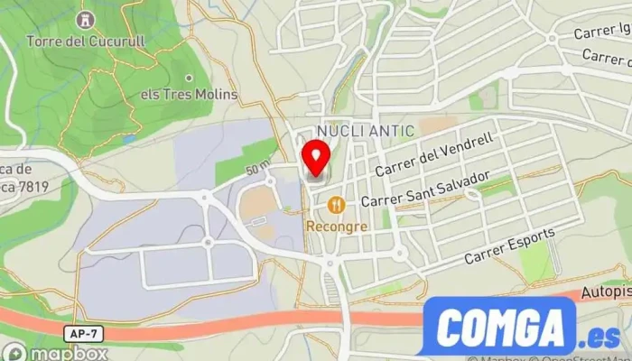 mapa de Serralleria Rovira Cerrajero en Roda de Berà