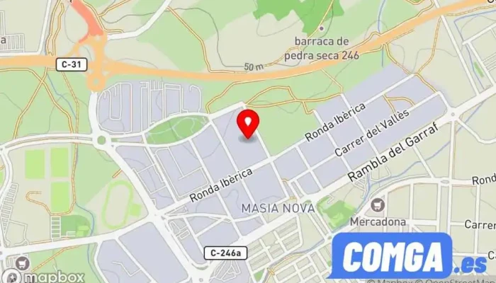 mapa de SERTEC VNG Cerrajero, Servicio de reparación de sistemas eléctricos para automóviles, Servicio de duplicación de llaves en Vilanova i la Geltrú