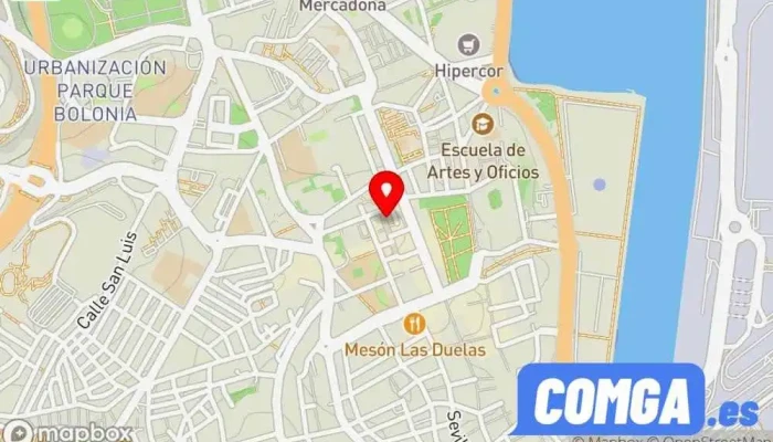 mapa de SICUR CERRAJEROS ALGECIRAS Cerrajero, Tienda de alarmas antirrobo, Servicio de duplicación de llaves, Tienda de cajas fuertes en Algeciras