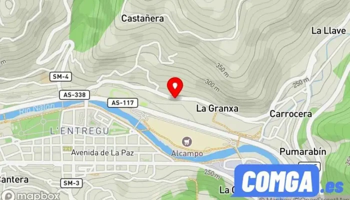 mapa de Soldadura y Cerrajería Cerrajero en San Martín del Rey Aurelio