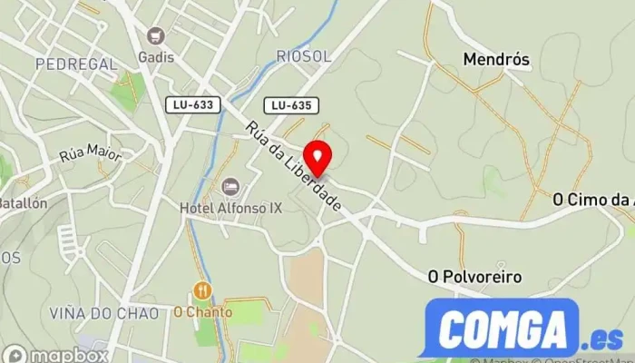 mapa de Tacón Express - Cerrajería, arreglo calzado -Duplicado mando - Afilado cuchillos Cerrajero, Zapatero en Sarria