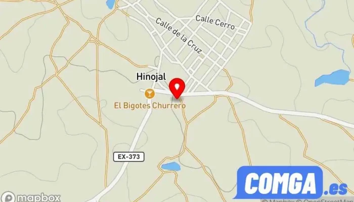 mapa de Taller de Cerrajeria Rosado Carpintería metálica y de aluminio en Hinojal