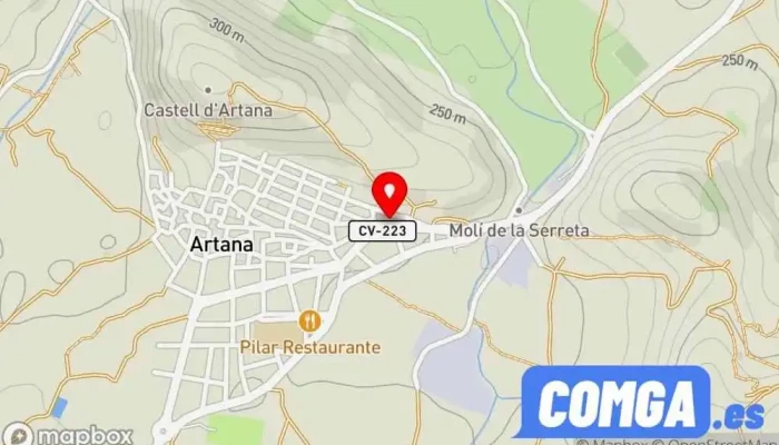 mapa de Taller de Cerrajería Jose María Igualada Cerrajero en Artana