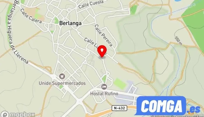 mapa de Talleres González y Cruz Cerrajero en Berlanga