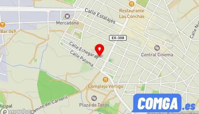 mapa de Talleres Hnos Centeno Cerrajero en Azuaga
