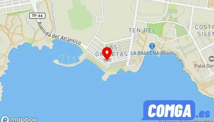 mapa de Tecni Llave, Cerrajeros Tenerife Sur Cerrajero, Servicio de duplicación de llaves, Proveedor de sistemas de seguridad en Las Galletas