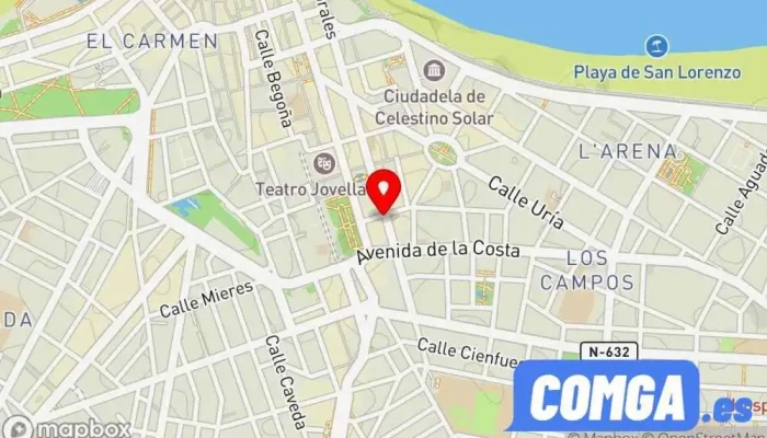 mapa de Tecniapertura Cerrajeros Gijón Servicio de duplicación de llaves, Cerrajero en Gijón