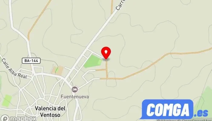 mapa de Tomás Durán Indiano Cerrajero en Valencia del Ventoso
