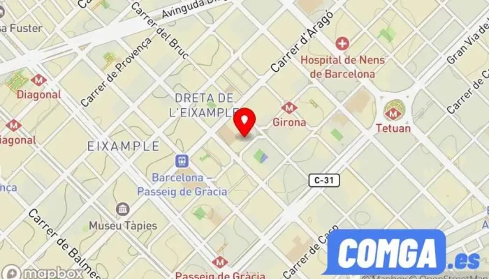 mapa de Tucerrajero24 - Cerrajería Barcelona 24H Cerrajero en Barcelona
